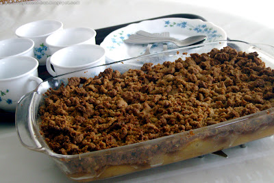 Crumble aux pommes et à la farine de châtaignes