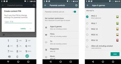 طريقة استخدام وضع الرقابة الأبوية على الاندرويد - تقييد المحتوى في جوجل بلاي
