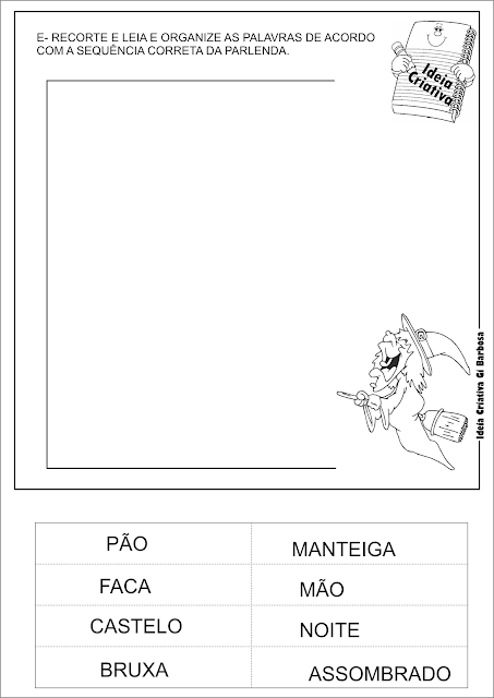 Atividade Consciência Fonológica Parlenda PNAIC