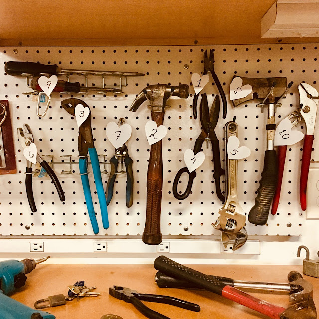 tools on a board