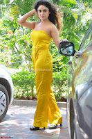 Sony Charishta In a Yellow Jump Suit Sleevelss Deep neck Beautiful Actress ~  Exclusive 023.jpg
