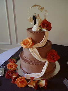 Romantic Chocolate Wedding Cake Toppers