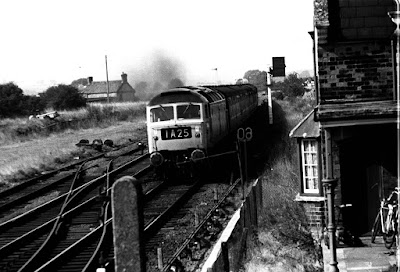 An express train linking Cleethorpes and Grimsby passing through North Kelsey station in the early 1970s - picture from the Ken Fisher Collection