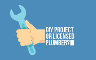 Graphic stating "DIY Project or licensed plumber?"