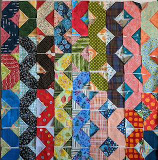 Blocks laid out as originally sewn