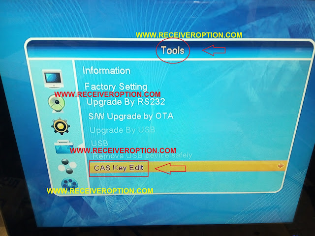 STAR TRACK SR-6666 MPEG4 RECEIVER BISS KEY OPTION