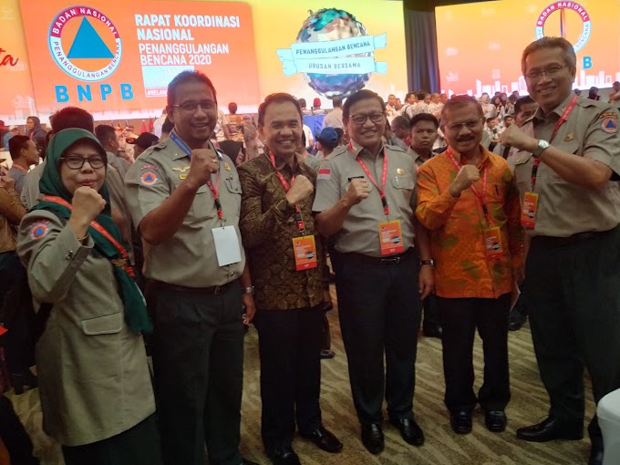 Bupati Ali Mukhni Hadiri Rakornas Penanggulangan Bencana Tahun 2020