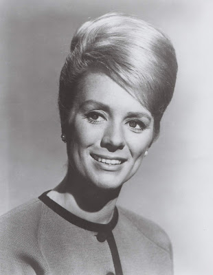 Inger Stevens in a black and white portrait.