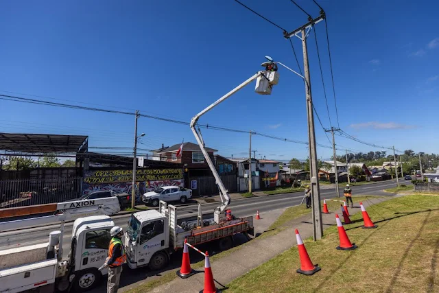 Recambio de todas las luminarias públicas de la comuna de Osorno