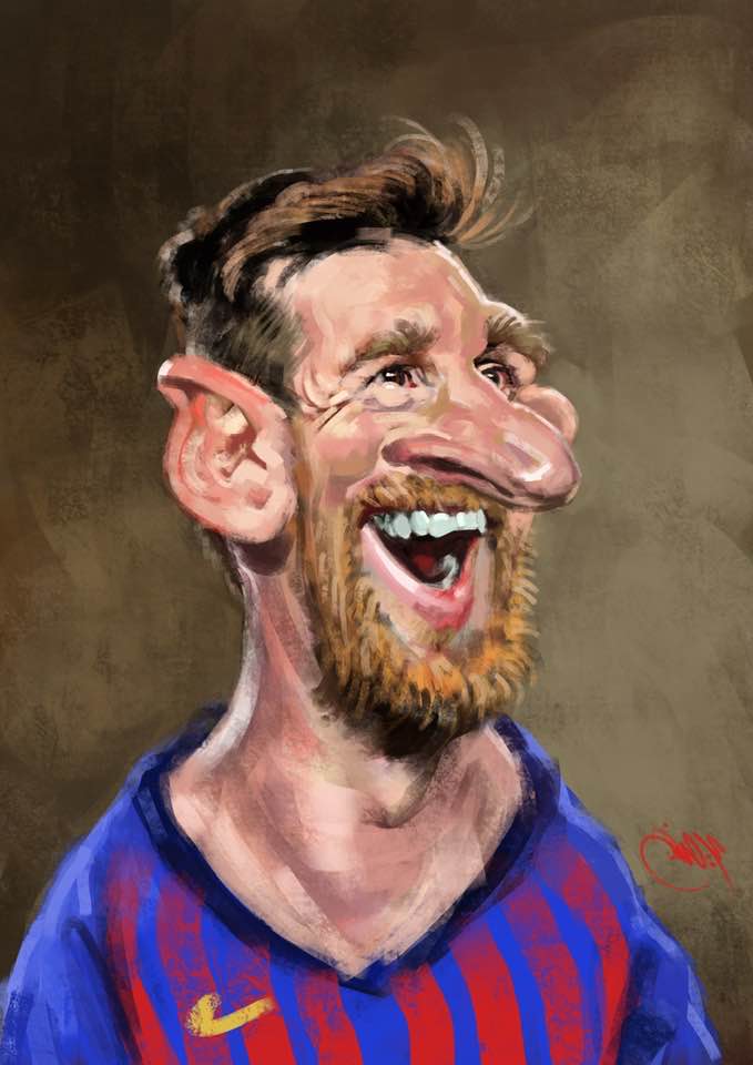 Egypt Cartoon .. Lee Messi .. Caricature By Ali Al-Sumikh - Bahrain