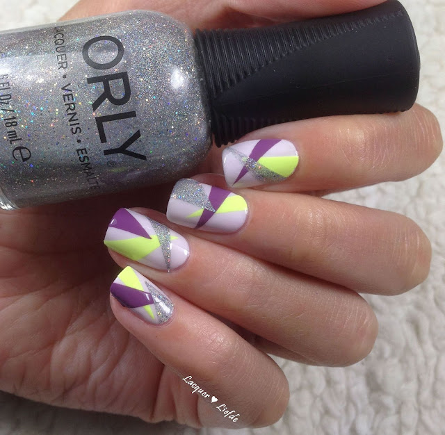 Orly Sugar High Geometric Nail Design Mirrorball