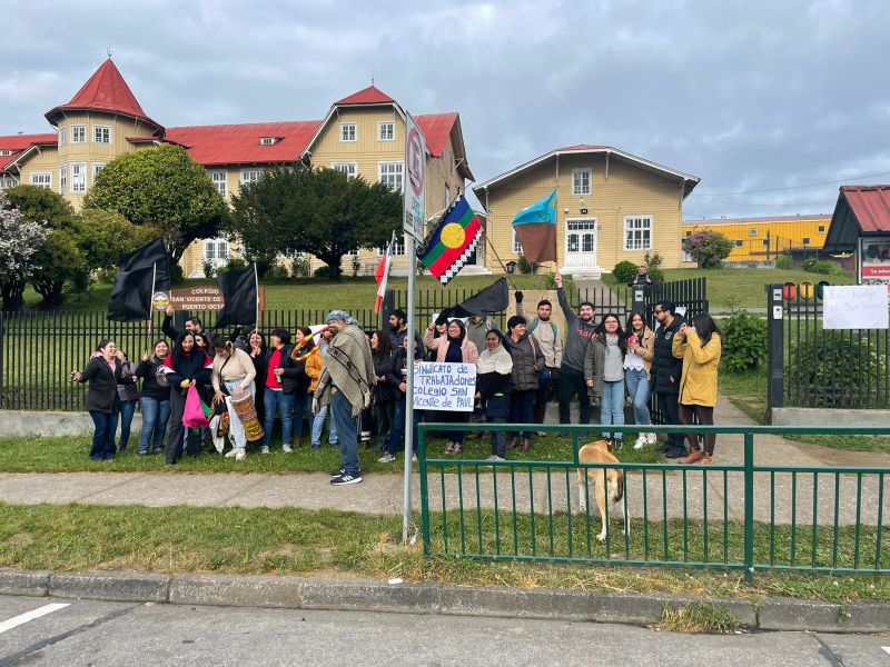 Trabajadores del Sindicato del Colegio San Vicente de Paul de Puerto Octay inician huelga