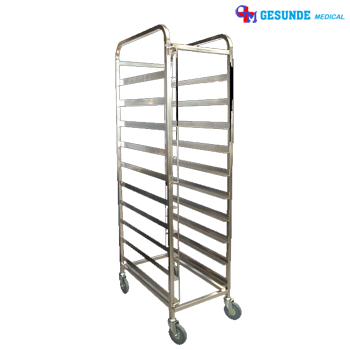 Trolley Makan Stainless Steel 10 Tingkat