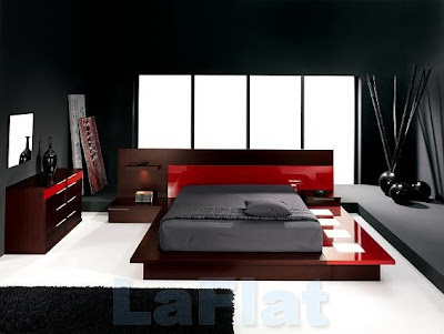Modern Bedroom  on Selex Block Red Modern Bedroom Set
