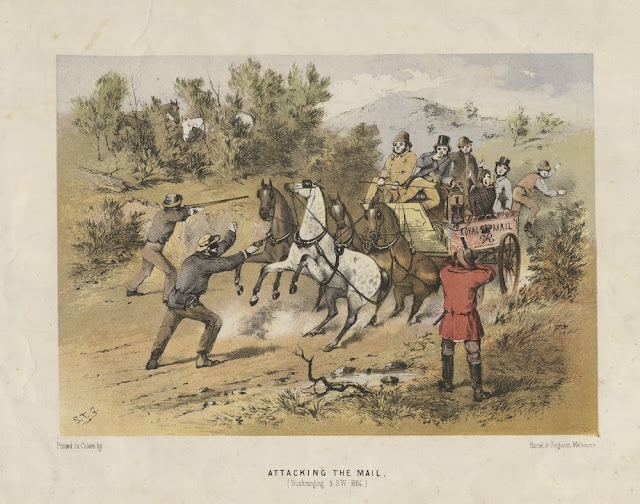 Attacking the Mail (Bushranging, N.S.W. 1864); S. T. Gill (1818-1880)