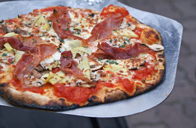 Wood+oven+pizza+prosciutto Pizzas in a Wood Fired Oven