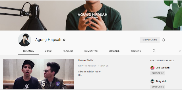 channel agung hapsah keren