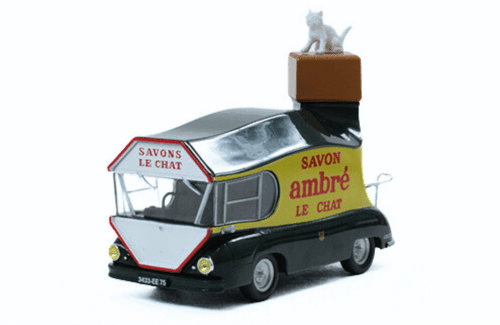 collection vehicules publicitaires 1:43 auto plus, renault 1400 kg 1:43 savon le chat