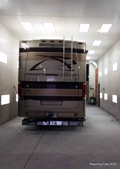 In the paint booth