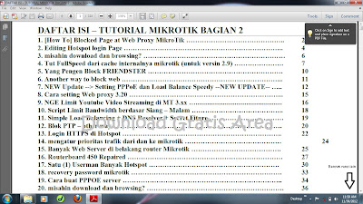 daftar isi tutorial mikrotik