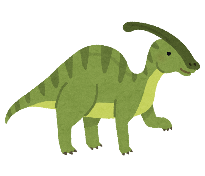 無料イラスト かわいいフリー素材集 パラサウロロフスのイラスト 恐竜