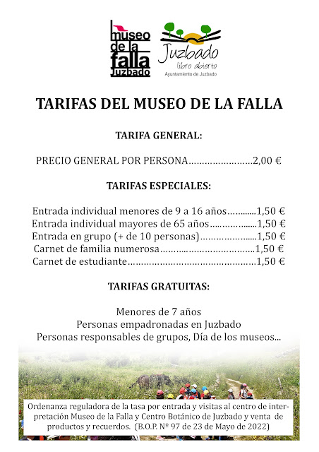 Museo de la Falla, Juzbado, precios