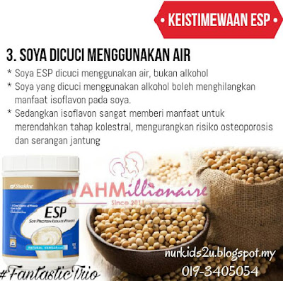 ciri istimewa energizing soy protein ESP Shaklee