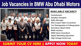 Latest Jobs Vacancy In Abu Dhabi Motors, BMW Careers