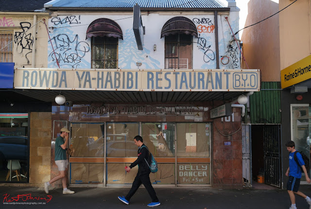 Front view of the ROWDA Ya-Habibi restaurant on the 23-04-2024  Fujifilm X100VI in Newtown