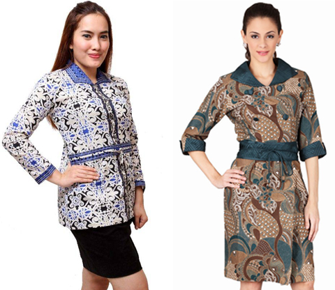 model baju batik kerja guru