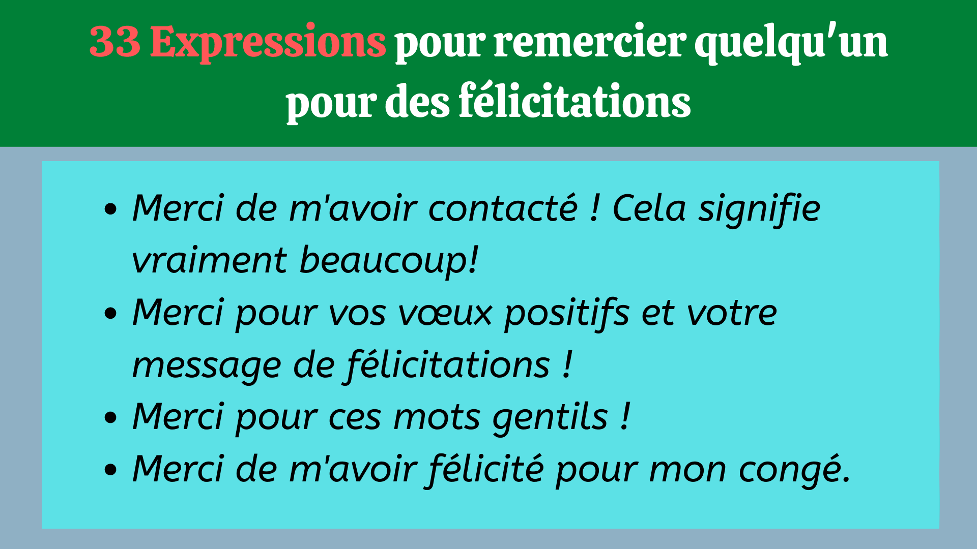 33 Expressions Pour Remercier Quelqu Un Pour Des Felicitations