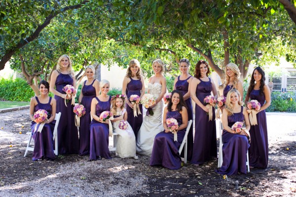 Grape Bridesmaid Dresses, Outdoor Wedding