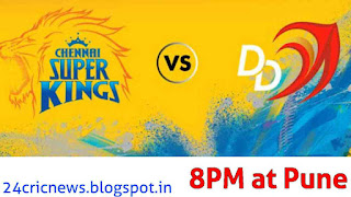 Today match is between csk vs dd in ipl 2018 at pune 