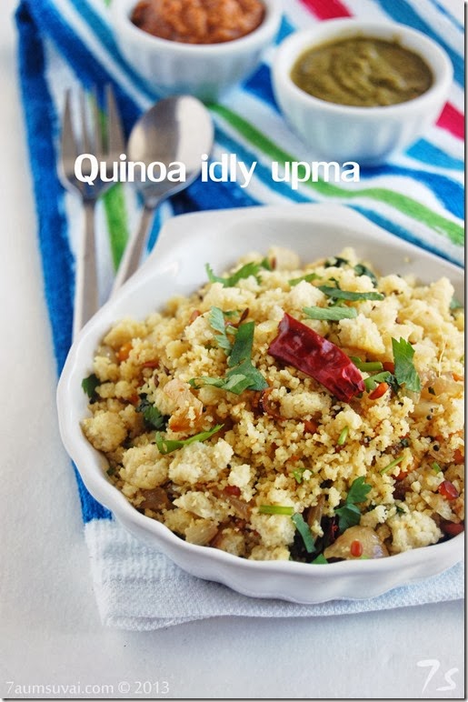 Quinoa idly upma