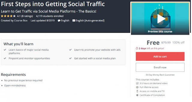 [100% Off] First Steps into Getting Social Traffic| Worth 79,99$