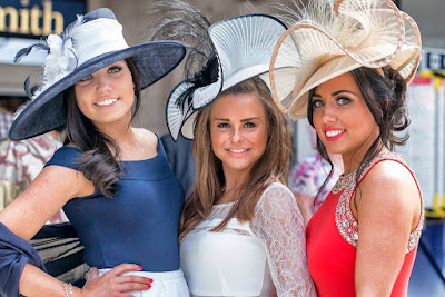 Ladies showing off their head gear at RA 2015