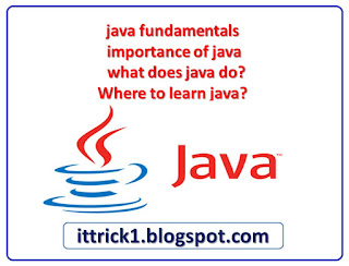 java fundamentals importance of java  what does java do Where to learn java