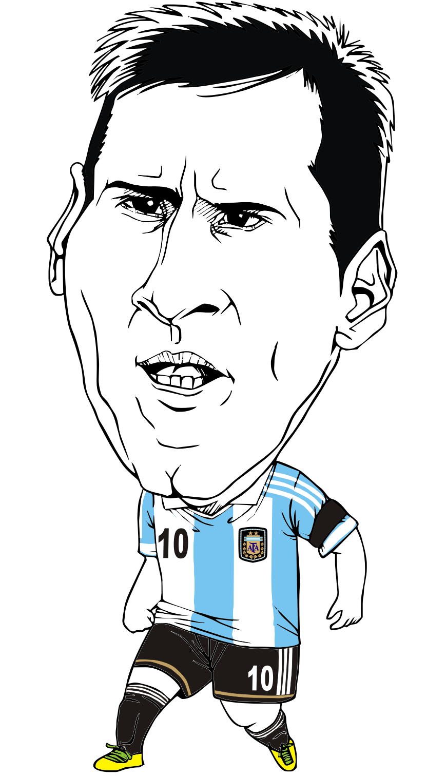 Tutorial Membuat Karikatur Messi Catatan Anak Mami