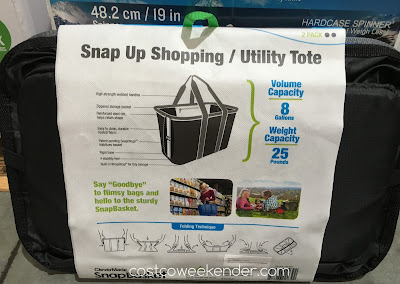 Clevermade SnapBasket Snap Up Shopping/Utility Tote - Big, sturdy, easy
