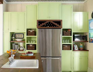 Cocina color verde