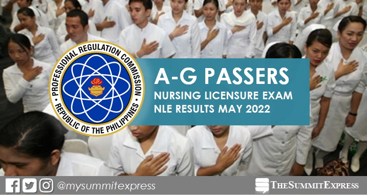 LIST OF PASSERS: A-G May 2022 NLE nursing board exam result
