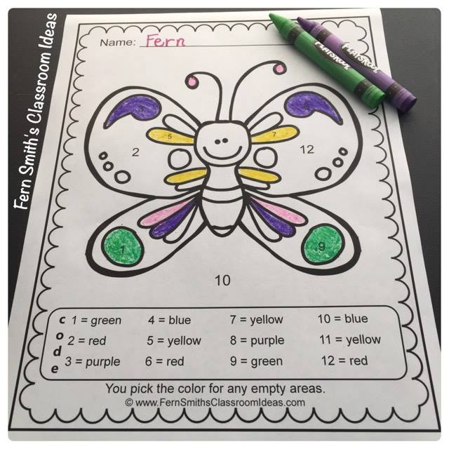 Are You Looking for Some Cute Spring Lessons to Review Numbers and Colors? Ten or Twenty Pages to Download, From Fern Smith's Classroom Ideas.