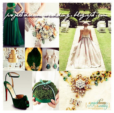 This elegant wedding color combination is best for December or midsummer 