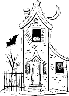 Haunted House Printable Coloring Pages