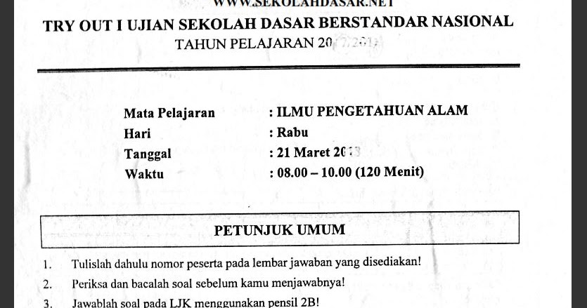 Soal Try Out Kelas 6 / Soal Try Out Usbn Kelas 6 Sd Mi Tahun 2020 Beserta Kunci Jawaban Info ...