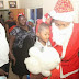 PHOTOS: Ace Comedian, Basketmouth dresses up as Santa to visit and share gifts to sick children