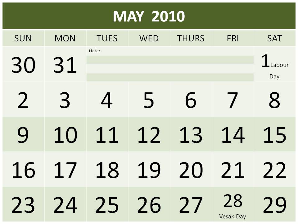 may 2011 calendar with holidays. may 2011 calendar with