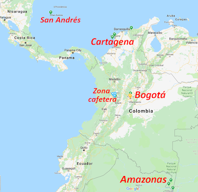 Mapa ruta Colombia