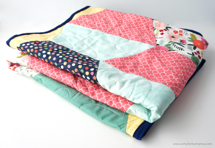 Creating a Half Hexi Quilt is easy when you use the Cricut Maker machine! #CricutMade