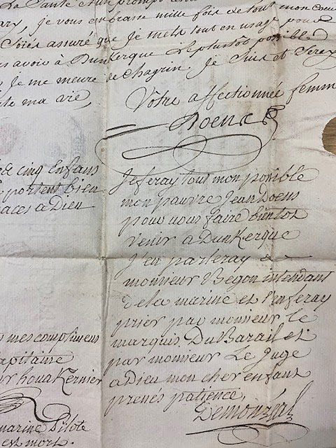 Γράμμα της 3ης Μαρτίου 1757 από τη Μαργκερίτ Λεμουάν προς τον γιο της Νικολά
